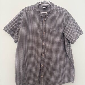 Columbia Men's Blue and White Plaid Shirt